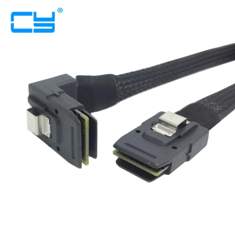 1 м SFF-8087 Mini SAS 4i 36 Pin to 36Pin правый 90-градусный Угловой кабель | Компьютеры и офис