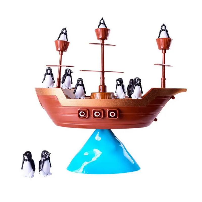 Креативная Пиратская лодка Пингвины балансирующая игра Интерактивная балансирующая игра для детей обучающая развивающая игрушка Детские Настольные домашние игрушки