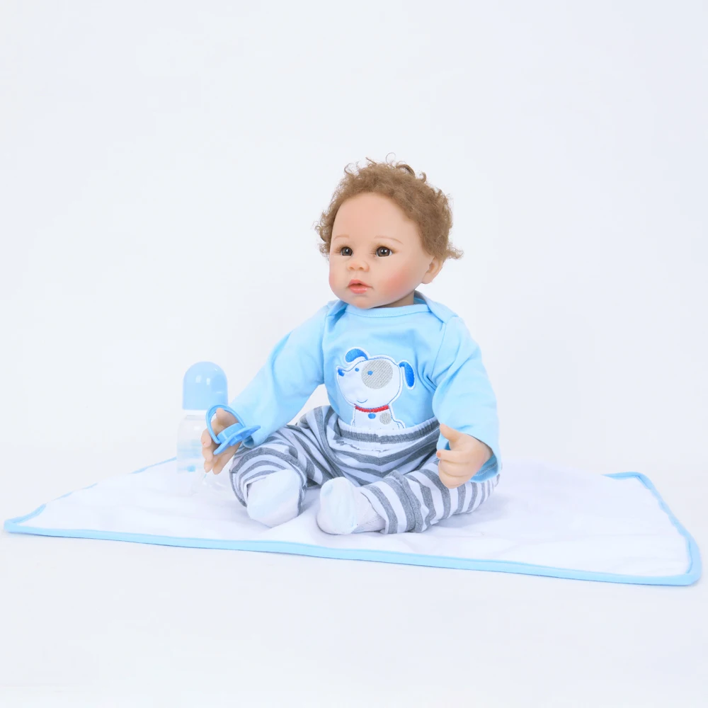 

22 Inch Educational Cloth Body BabyLifelike Princess Toddler Fashion Doll gift bebe reborn bonecas brinquedo for Kids