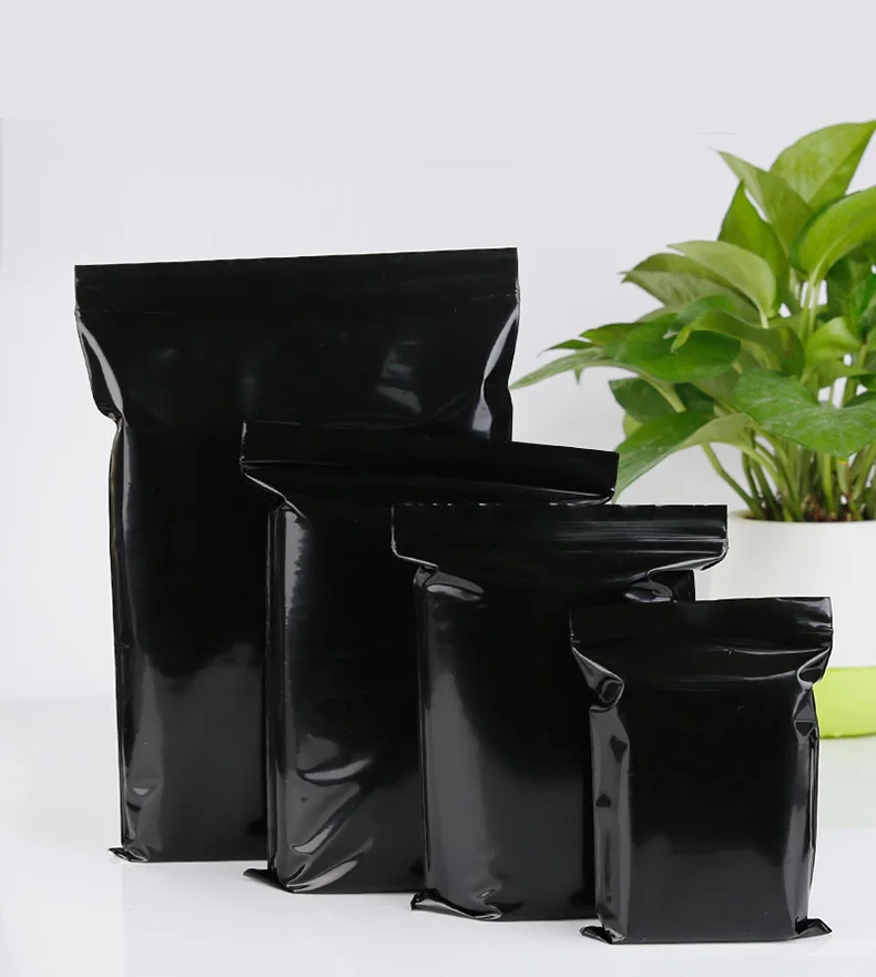 1 black,opaque,flat,Ziplock,pocket,Thicken,bag,Reseal,Zipper,Bulging,package,Store,Home,Office,food,storage,Powder,granules.Dried fruit,tea,seasoning,whole grains,casual  (1)
