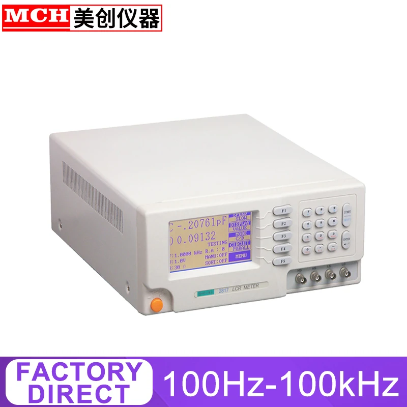 

100Hz-100kHz Digital LCR Brige Meter MCH-2817 with 0.05% Accuracy and 8 Typical test frequency lcr meter