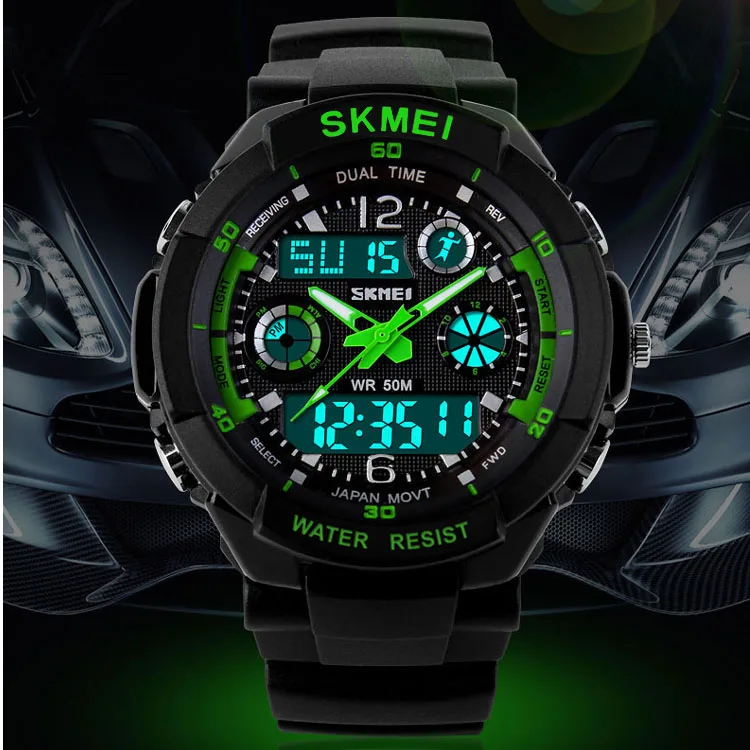 Мужские кварцевые цифровые часы мужские спортивные часы SKMEI S Shock Relojes светодиодный военный водонепроницаемый наручные часы