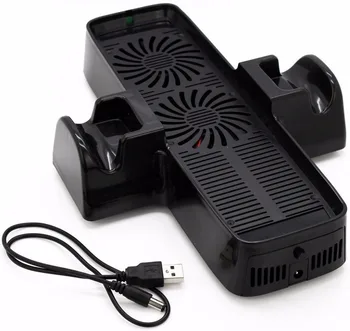 

3 in 1 Vertical Charging Dock Station Cooling Fan Stand With USB Cable For Microsoft For Xbox 360 Slim Console