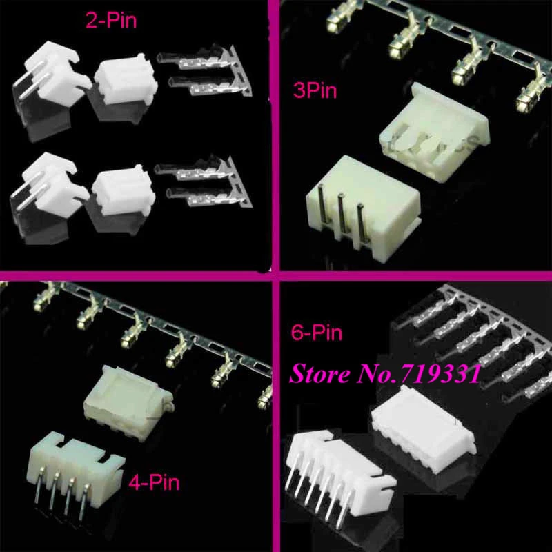 10 SETS XH 2.5mm 2-Pin LOCK Male Header Female Connector plug with Female Crimps