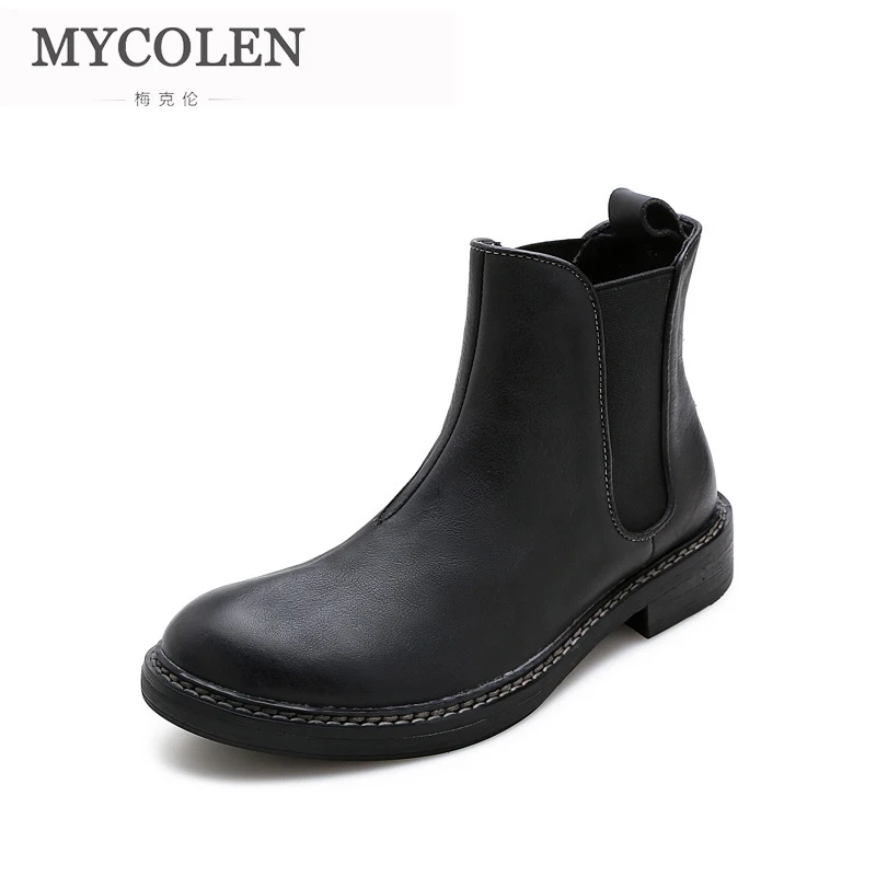 

MYCOLEN Women Boots Brand Designer Women Waterproof Comfort Chelsea Boots Hard-Wearing Fashion Ankle Boot 2018 Autumn Winter
