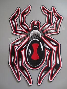 

13 inches large Embroidery Patches for Jacket Back Vest Motorcycle Club Biker MC Sew on Red Spider