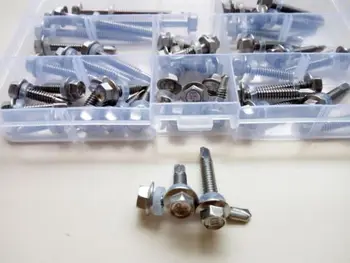 

45pcs M5.5 Flange Head Drilling Tail Sheet Metal Screws Self-attack Screw Bolts Free Shipping