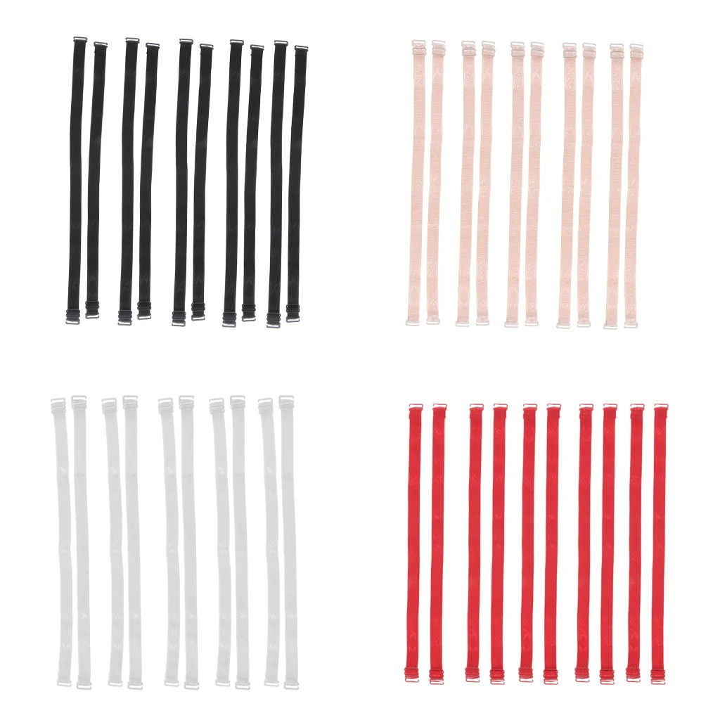5 Pairs Elastic Adjustable Shoulder Bra Straps Replacement 15mm Width Removable Straps DIY accesorios mujer for Women's Bra