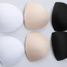 Женские накладки для груди, 6 цветов, Треугольные чашечки, чашечки для бюстгальтера-бикини, подушечки для бюстгальтера, вкладыши для груди, поролоновые накладки для купальника, аксессуары для купальников, 2 шт