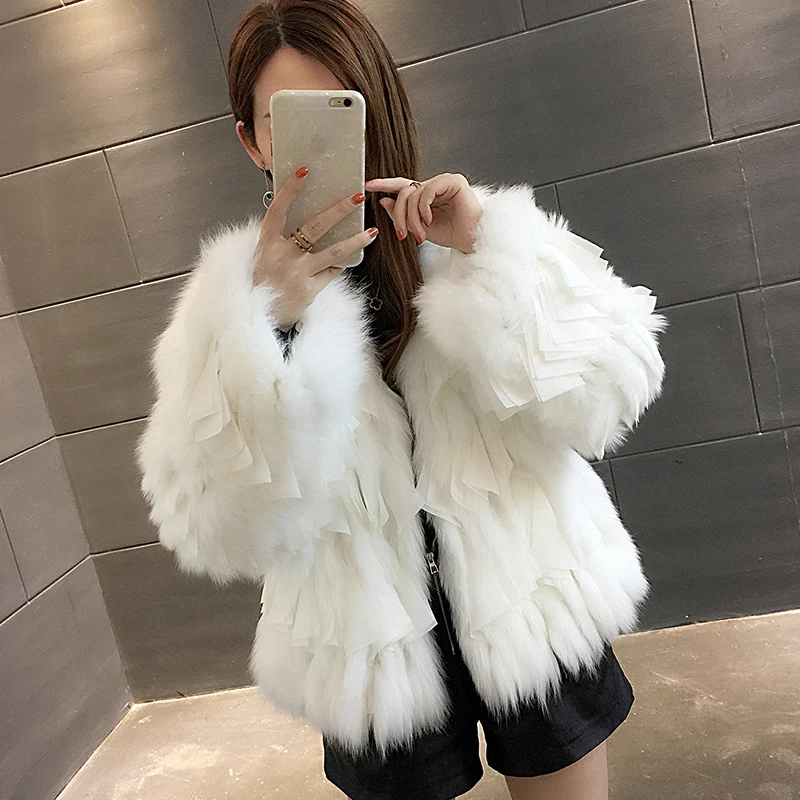 

Real Fox Fur Coat Women Clothes 2018 Warm Winter Coat Women Pink Jacket Autumn Korean Vintage Short Coats Chaqueta Mujer MY1066