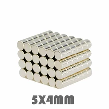 50/100/200pcs 5x4 mm Neodymium Magnet Strong Round Magnets N35 Disc 5*4 mm Search Magnet Rare Earth Magnets For Crafts 5mmx4mm