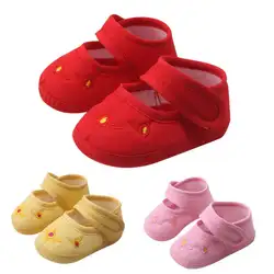 Обувь для малышей; очень милая обувь с цветочным принтом для девочек; нескользящая Мягкая Детская обувь; calcados infantil