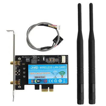 

Wireless AC 8260 867Mbps 802.11 AC Dual Band Desktop PCI-E WiFi Adapter PCI Express Card for Intel 8260AC + Bluetooth 4.2
