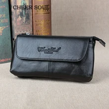 Cheer Soul, натуральная кожа, сумка для сотового телефона, повседневная, мужская, поясной ремень, сумки, маленький флип чехол для телефона, Мужская поясная сумка, мужские кошельки