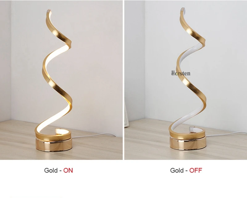 Creative Art Decoration 24W LED Table Lamp Acrylic Spiral Table Light Bedroom Bedside Lamp Home Lighting Fixture (10)