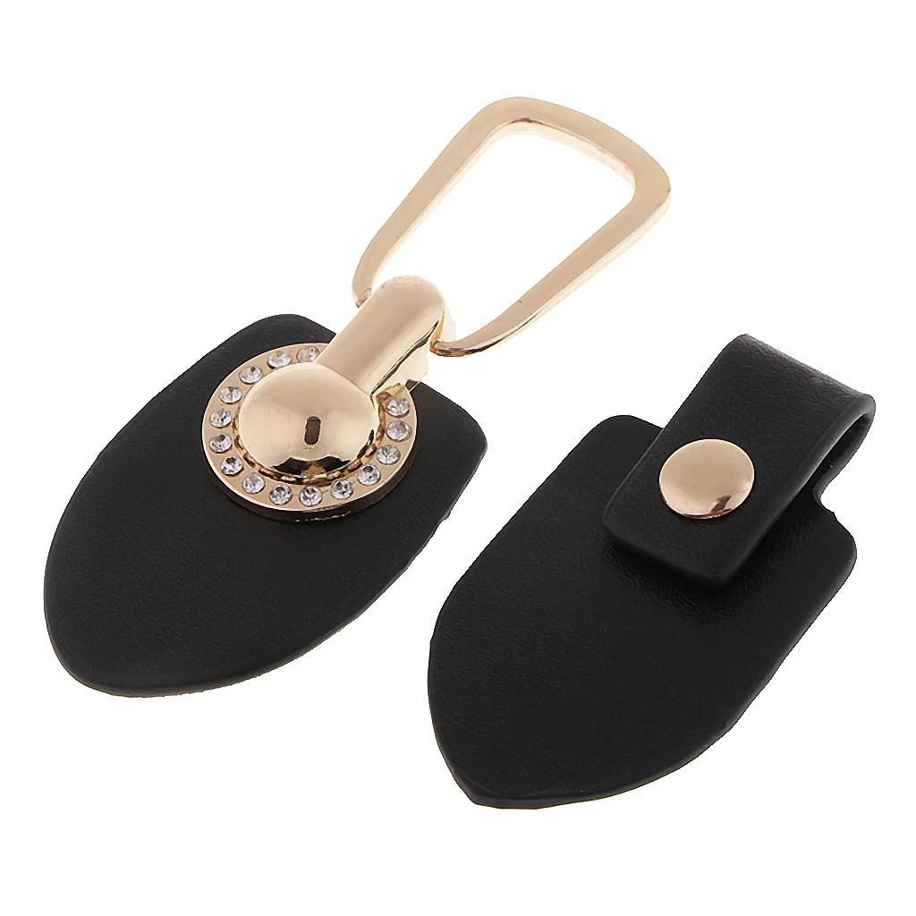 1 Pair PU Leather Toggle Button Coat Jacket Duffle Black DIY Sewing Crafts