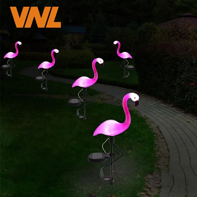 Solar Ed Pink Flamingo Lawn Lamp Garden Decor Lights Solar Ed Pink Flamingo Lawn Lamp Garden Decor Lights Waterproof Led Light For Outdoor