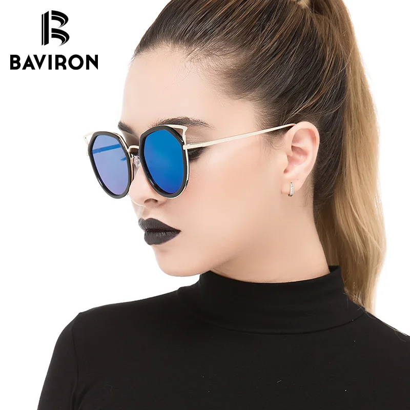 BAVIRON 2018 Винтажные Солнцезащитные очки кошачий глаз женские поляризованные