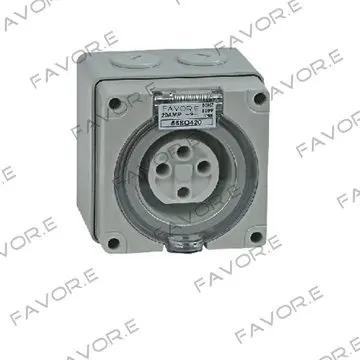 

*20A three phase 4 round pin waterproof socket IP66 56SO420