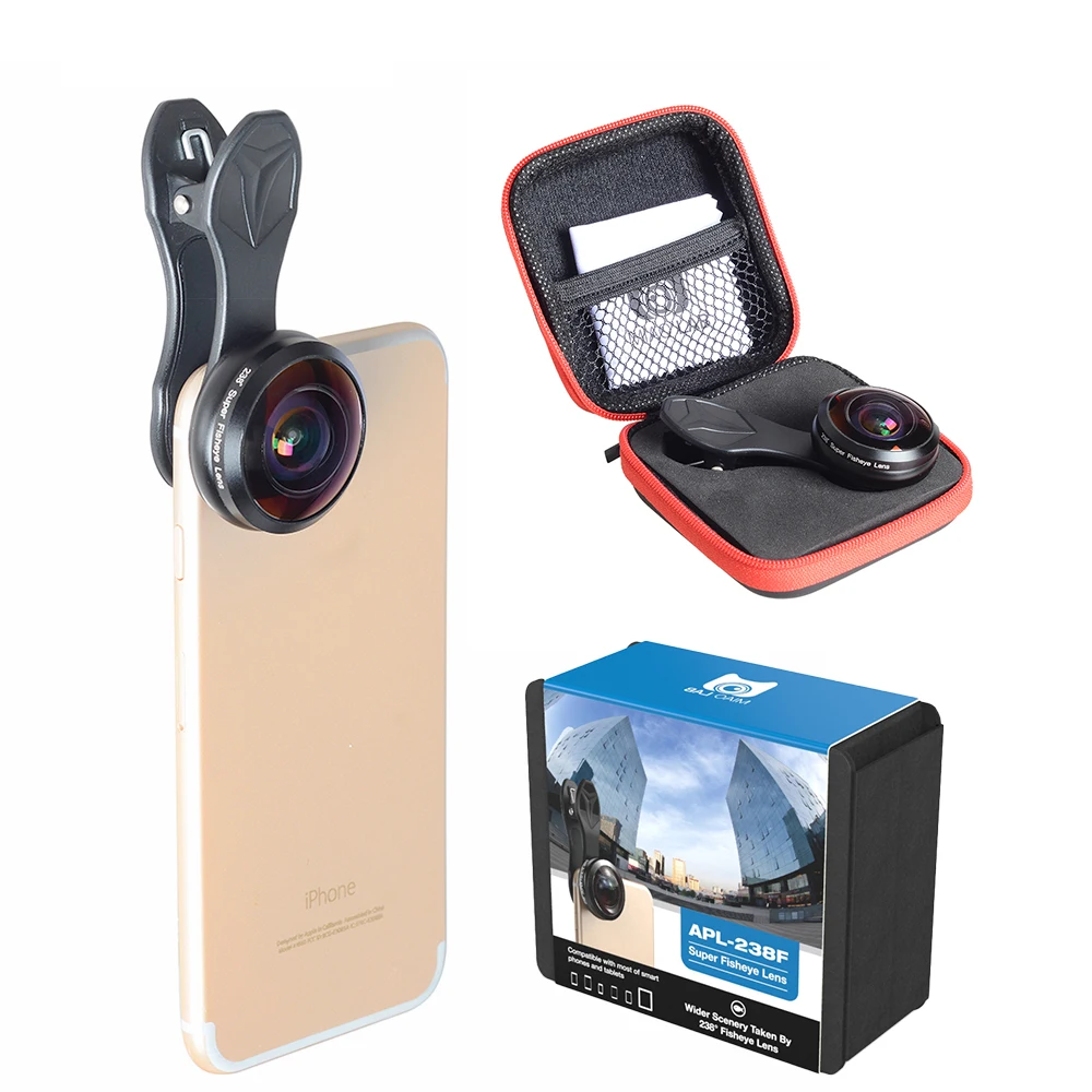 imágenes para APEXEL Nuevo 238 grados lente de ojo de pez, 0.2X full frame lente súper gran angular para el iphone 6 s 7 PLUS Xiaomi 238F imágenes para APEXEL Nuevo 238 grados lente de ojo de pez, 0.2X full frame lente súper gran angular para el iphone 6 s 7 PLUS Xiaomi 238F