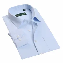 Новое поступление для мужчин однотонные рубашки с отложным воротником Формальные Деловые модные рубашки мужские платья с длинными рукавами рубашки