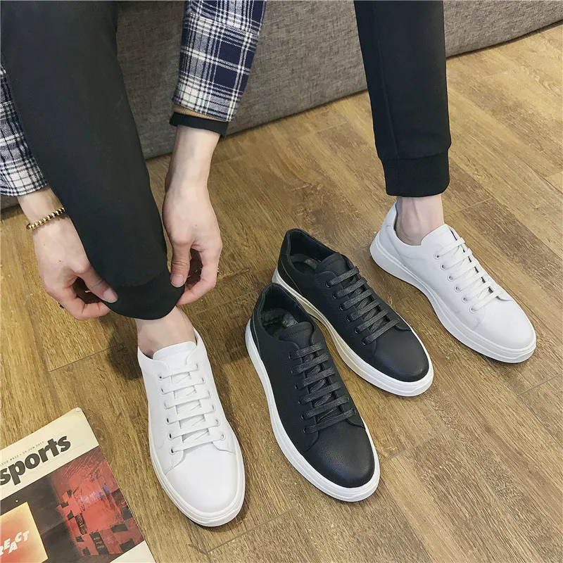 Masculinos Sneaker Leve De Plana Lace Calçado Fundo Up Vulcanizados Esporte Macio Aa51684 Casual Homens Sapatos Preto Masculino Verão branco 1HPnqvI0w