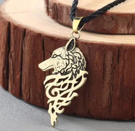 QIMING Harajuku Style Slavic Women Necklace Jewelry Amulet Wolf Totem Kolovrat Charm Vintage Amulets Men's Valknut Pendant Gift QIMING Harajuku Style Slavic Women Necklace Jewelry Amulet Wolf Totem Kolovrat Charm Vintage Amulets Men's Valknut Pendant Gift