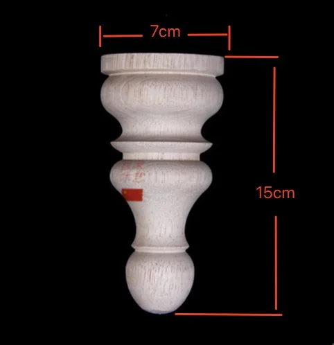4 шт./лот 15X7 см круглый вырезания по дереву ноги мебель в европейском стиле стопы
