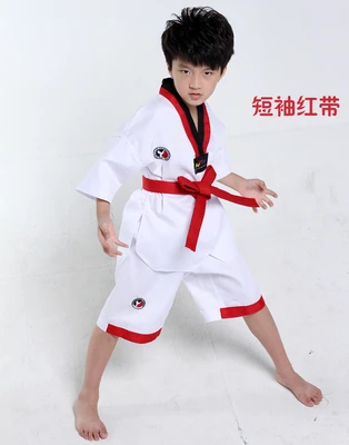 Белое кимоно с длинными рукавами для детей, одежда для детей, костюмы для соревнований по каратэ, костюмы для мальчиков и девочек, костюмы для тхэквондо - Цвет: 4