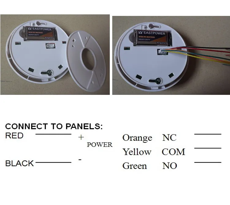 Smoke Heat Detector wiring connection
