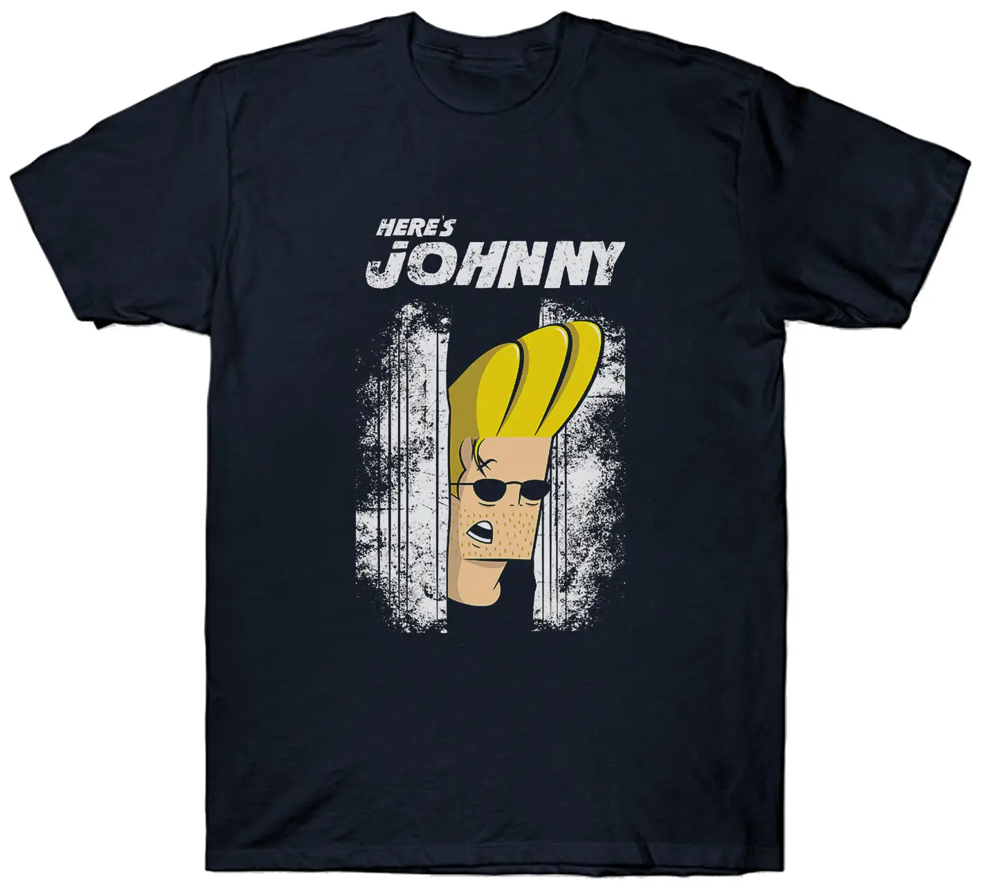 JOHNNY Bravo футболка вот Джонни Сияющий PARODY2019 модный бренд 100% хлопок печатных футболки с круглым вырезом, дешевая оптовая продажа брендовой