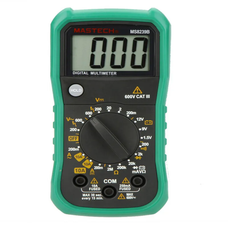 

MASTECH MS8239B Mini Digital Multimeter DMM Ammeter Voltmeter Ohmmeter w/ Battery Test Tester Meter