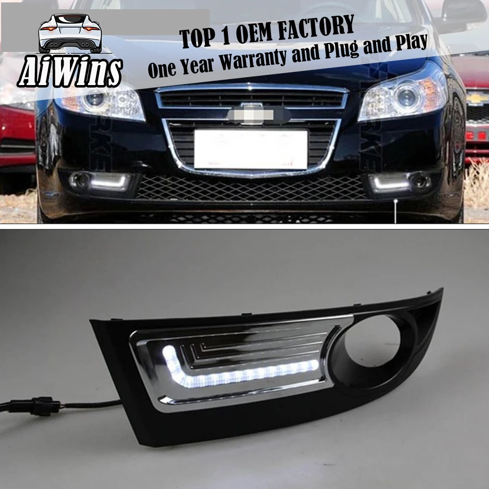 Aiwins 2 шт. 12 в 6000 К светодио дный LED DRL дневные ходовые огни чехол для Chevrolet Epica 2012-2008