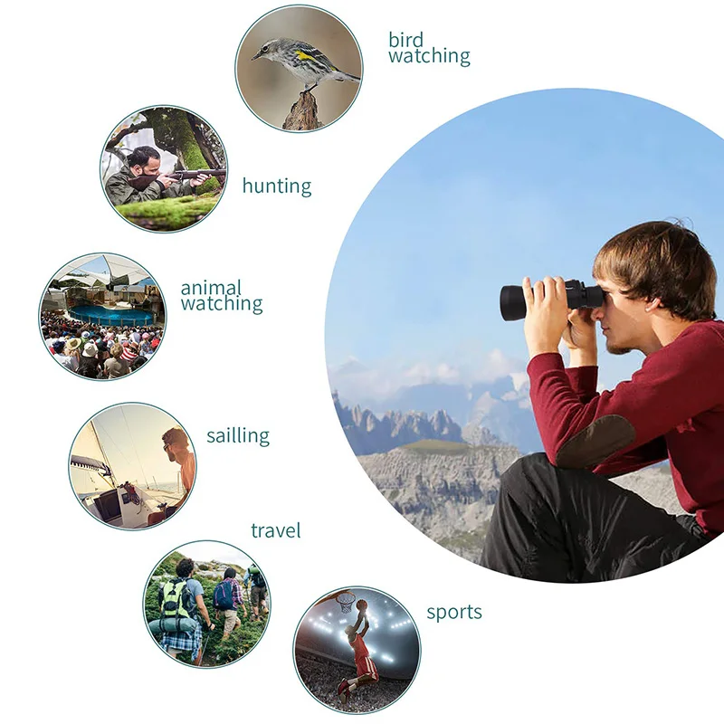 10-120X100 HD телескоп Бинокль с высоким увеличением оптический Бинокль ...
