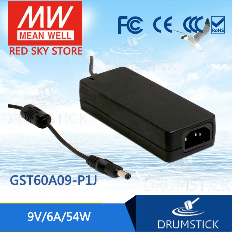 Бренд MEAN WELL представляет GST60A09 P1J 9V 6A meanwell GST60A 54 Вт AC DC постоянного тока высокой