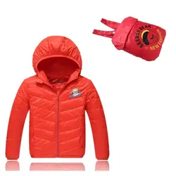 Лидер продаж Детская верхняя одежда для мальчиков и девочек зимние теплые куртка с капюшоном детская утепленная одежда для мальчиков