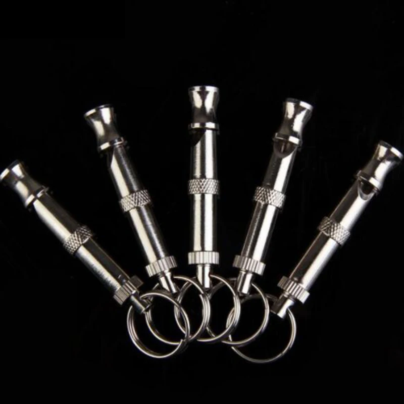 Puppy Pet Dog Whistle Two-tone Ultrasonic Flute Stop Barking Ultrasonic Sound Repeller Cat Training Keychain - Image 4