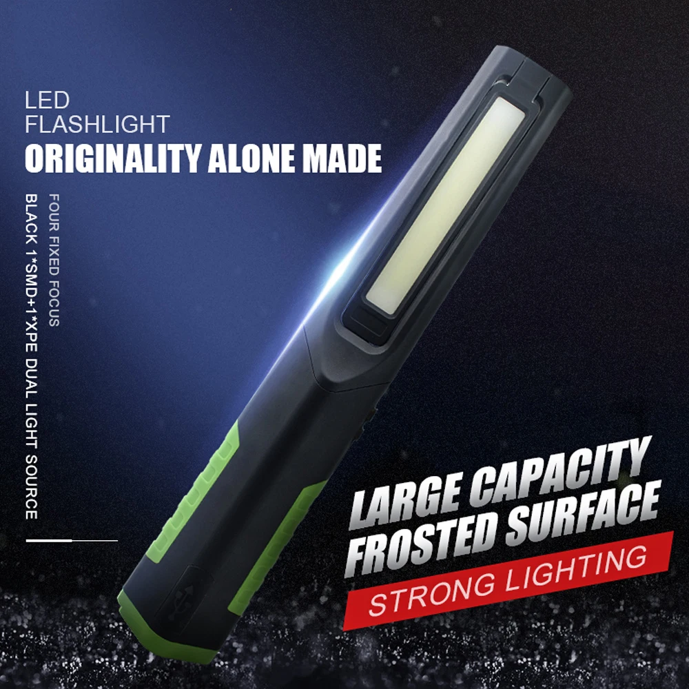 

2000Lumen USB With hand charging Magnetic LED Flashlight Work Inspection Light Rechargeable 5 Modes Flashlight Hanging Hook Lamp