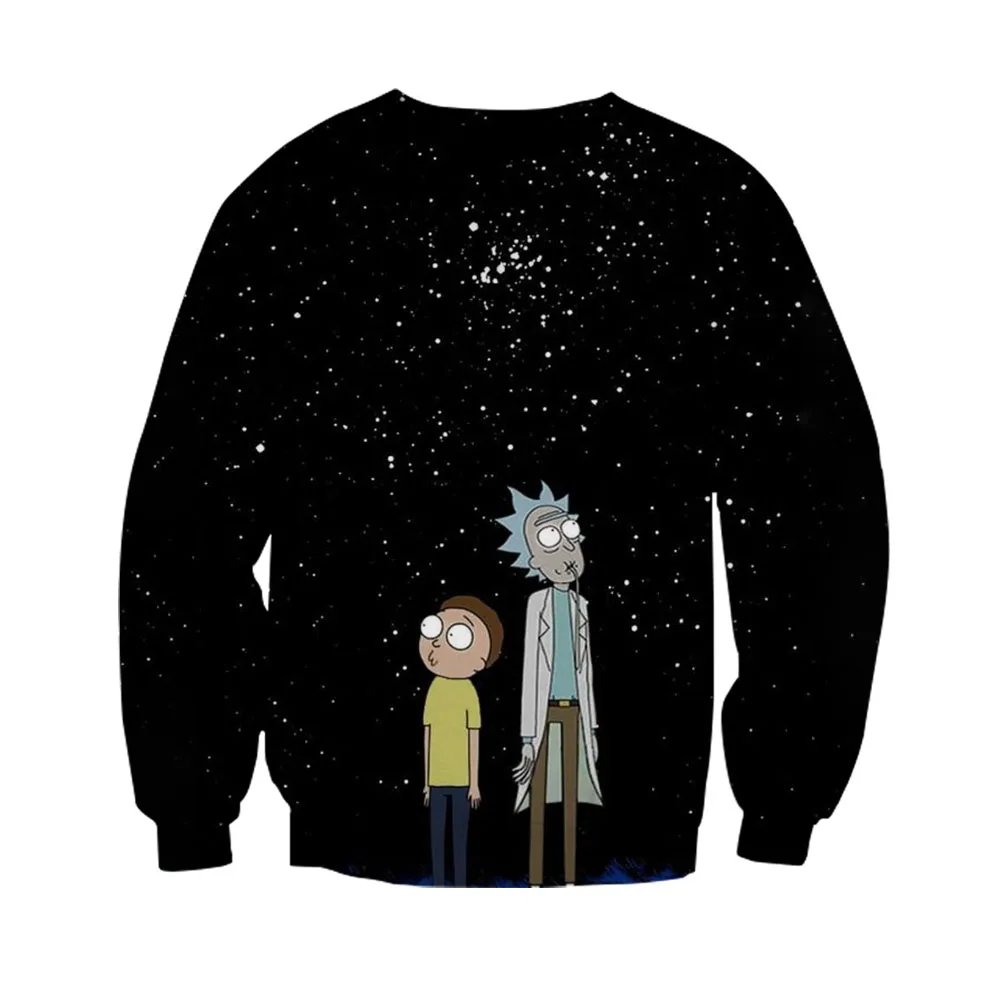 Носки с рисунком медведя из мультика Рик и Морти Sweartshirt Для мужчин женщин кофты