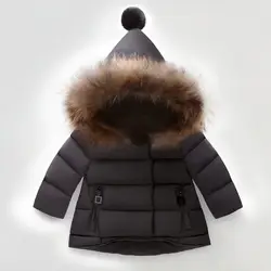 Плотная теплая зимняя куртка с капюшоном и длинными рукавами для девочек, однотонная зимняя верхняя одежда