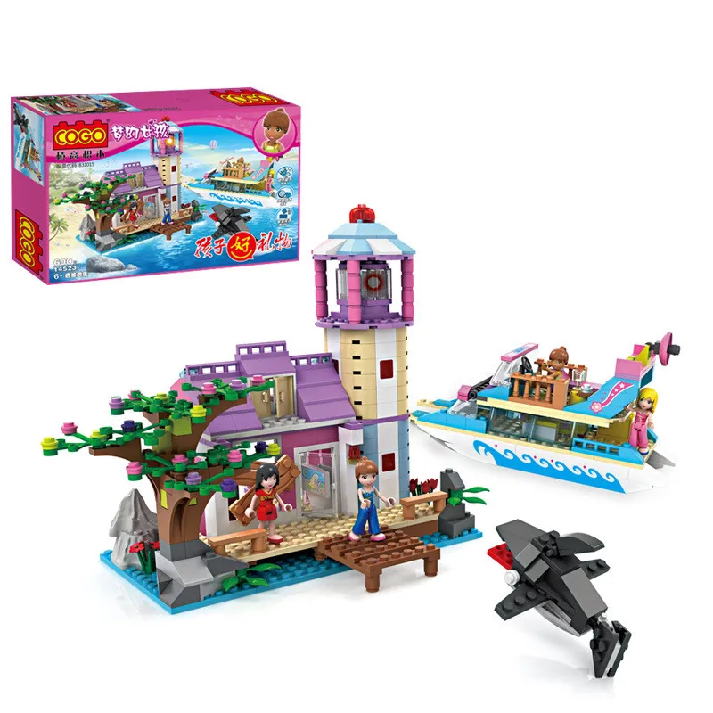 

600pcs Dream Girl Friend Sea Shark Escape Cogo Building Block Brick Toy 14523