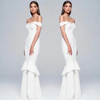 

New Style Women's Off the Shoulder Bodycon Sexy Floor Length Dress Strapless Evening Party Dress
