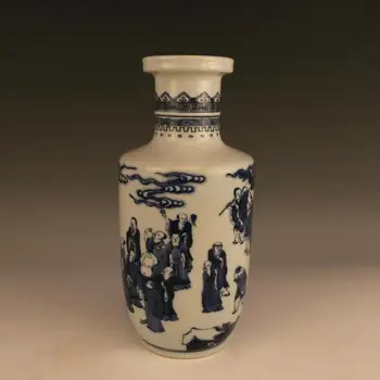 

Antique QingDynasty porcelain vase,Blue fairy party bottle,Hand-painted crafts,Decoration,Collection&Adornment,Free shipping