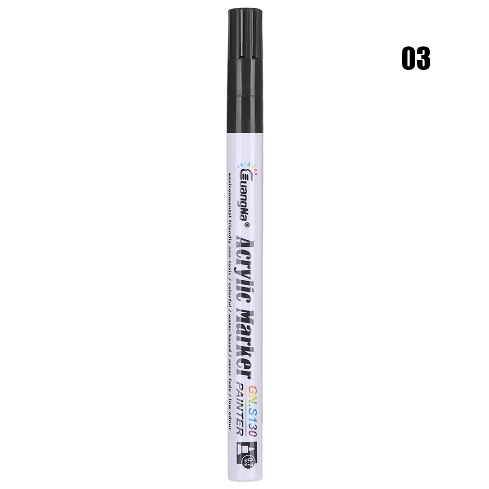 18 Color Metallic Micron Pen Detailed Marking Color Metal Marker For Album Black Paper Drawing School Art Supplies Paint Pens - Цвет: 3