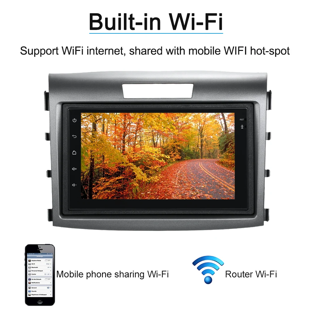 Excellent 7 Inch HD touch screen Car radio Bluetooth Stereo audio Car Dual 2 din Car Multimedia MP5 Player rear camera for Honda CRV 2012 2