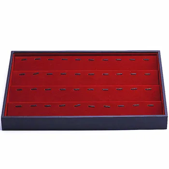 

1PCS Red Black Necklace Bracelet Jewelry Display Storage Case Box 13.8x9.5x1.4"
