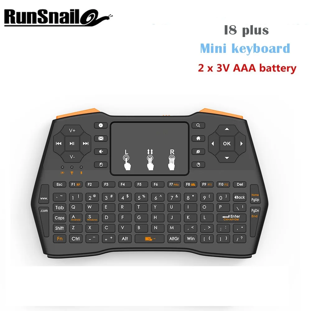 Runsnail i8 Plus беспроводная клавиатура 2 4 ГГц русские/английские буквы Air mouse пульт