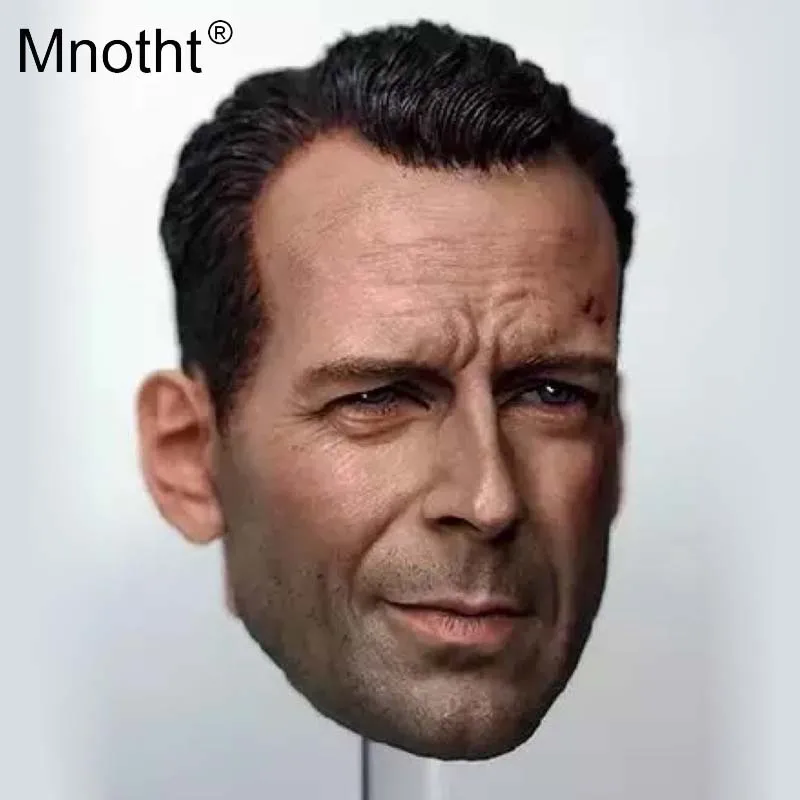 Mnotht 1:6 масштаб Брюс Уиллис резьба по голове модель Die hard Battle повреждение мужской