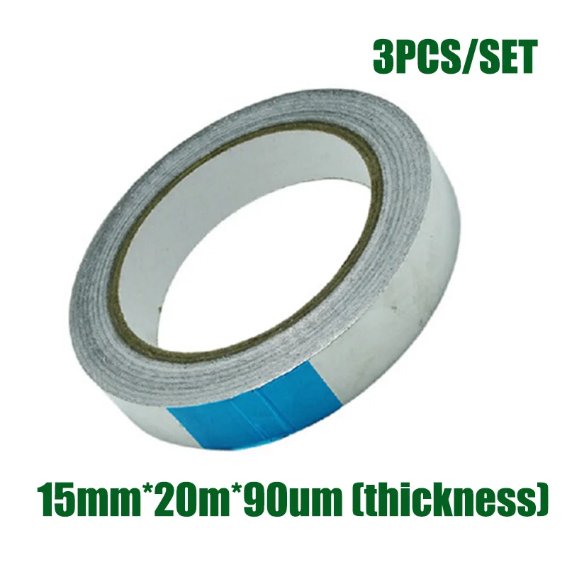 3pcs/lot good quality 15mm*20m*0.09mm hottest BGA Aluminum adhesive Tape Heat Resistant High
