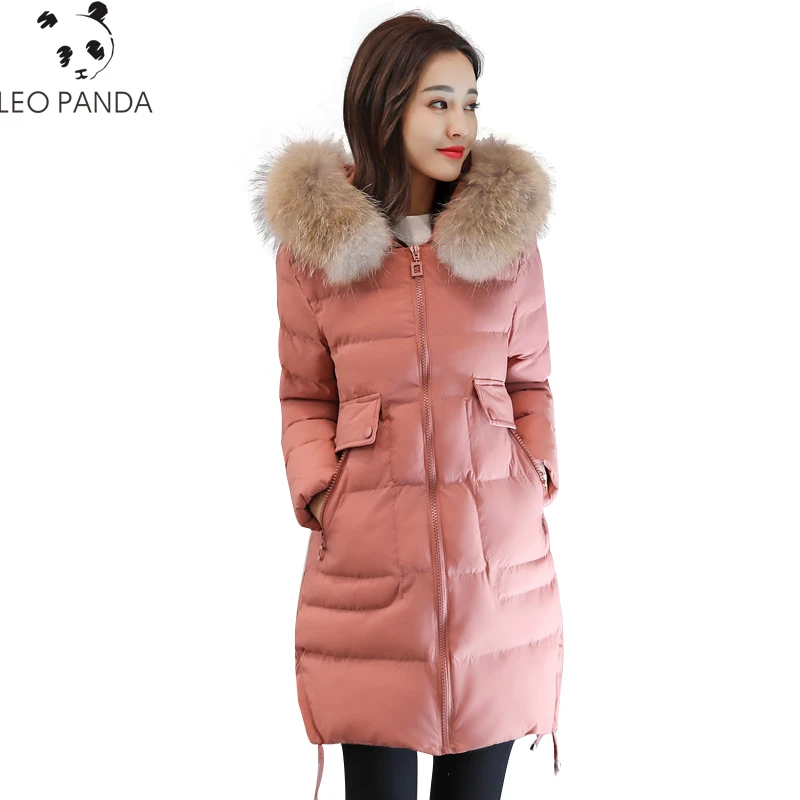 Superior quality Winter Coat Women Jacket Parkas Fur Collar Elegant Overcoat Long Snow Coats